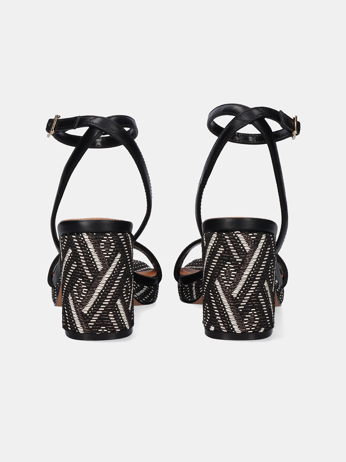 LUISA-778 RAFFIA BLK PEWTER