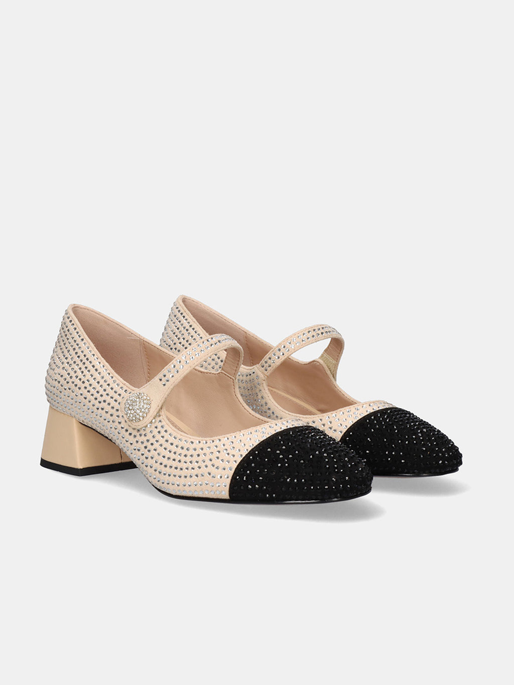 MINA-522 STRASS BEIGE BLK