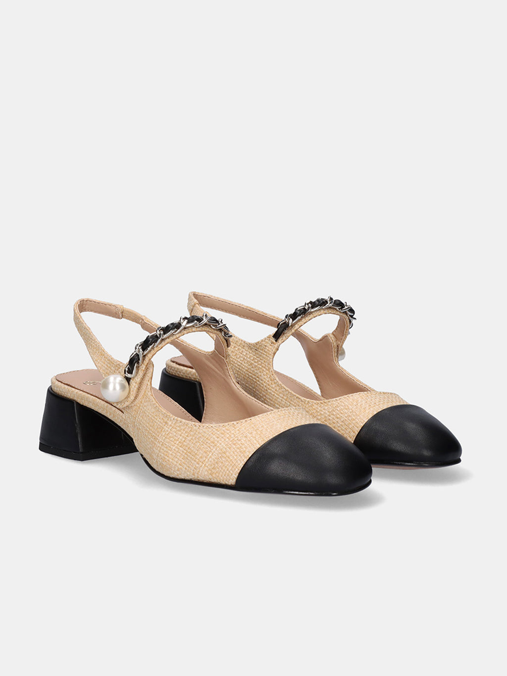 MINI-533 RAFFIA BEIGE BLK