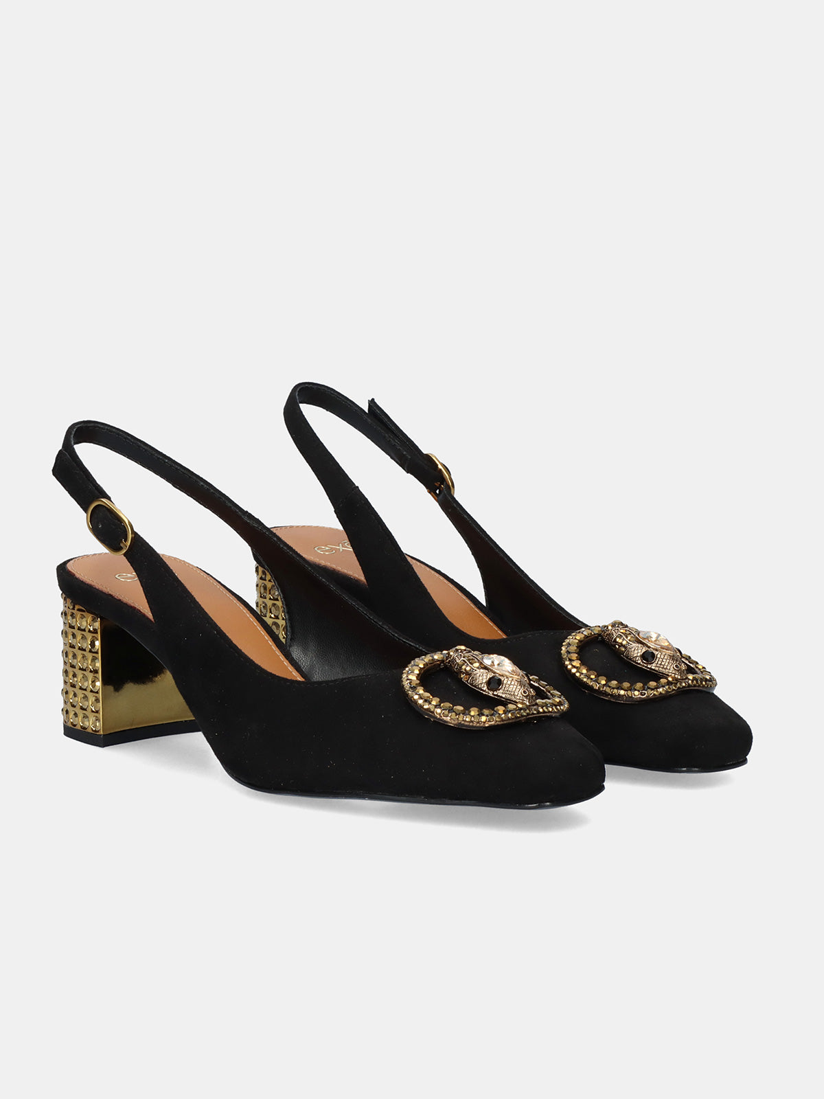 NADINE-310 FABRIC BLACK-GOLD