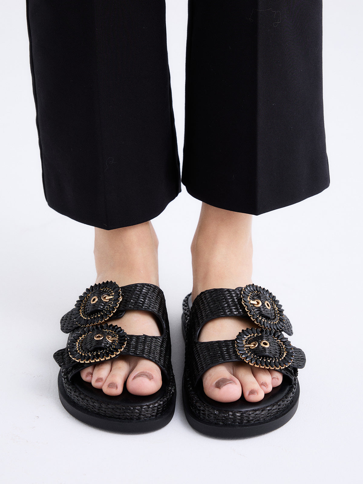 NAPOLI-817 RAFFIA BLACK