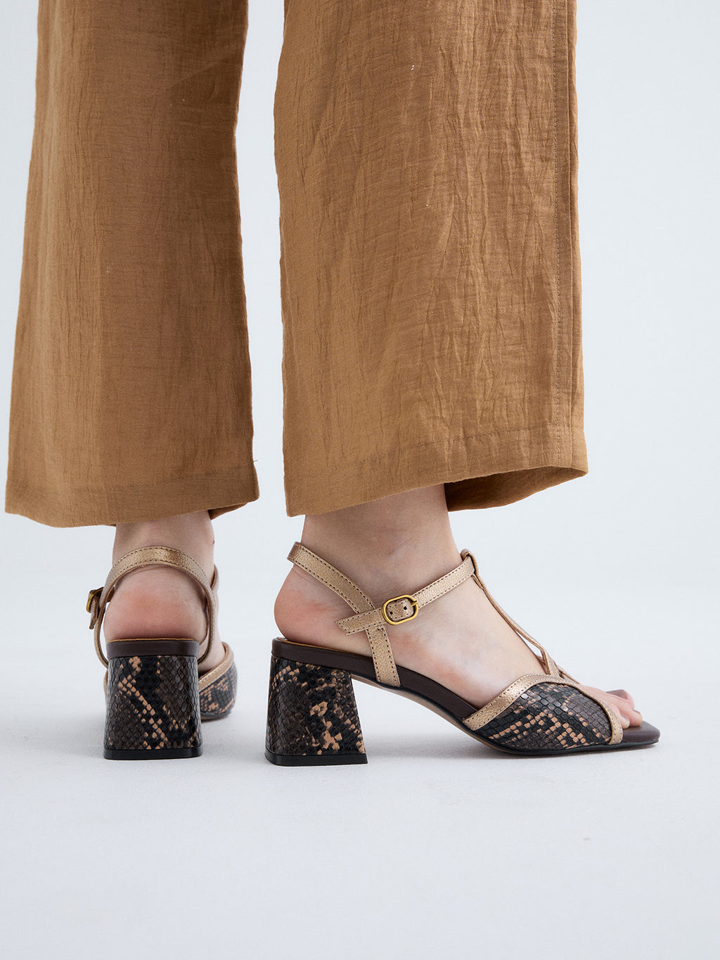 POLINA-405 SNAKE BRONZE