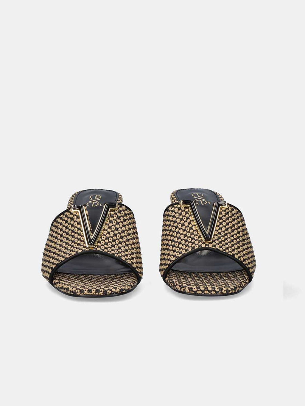 SCARLET-601 RAFFIA BLK-BEIGE