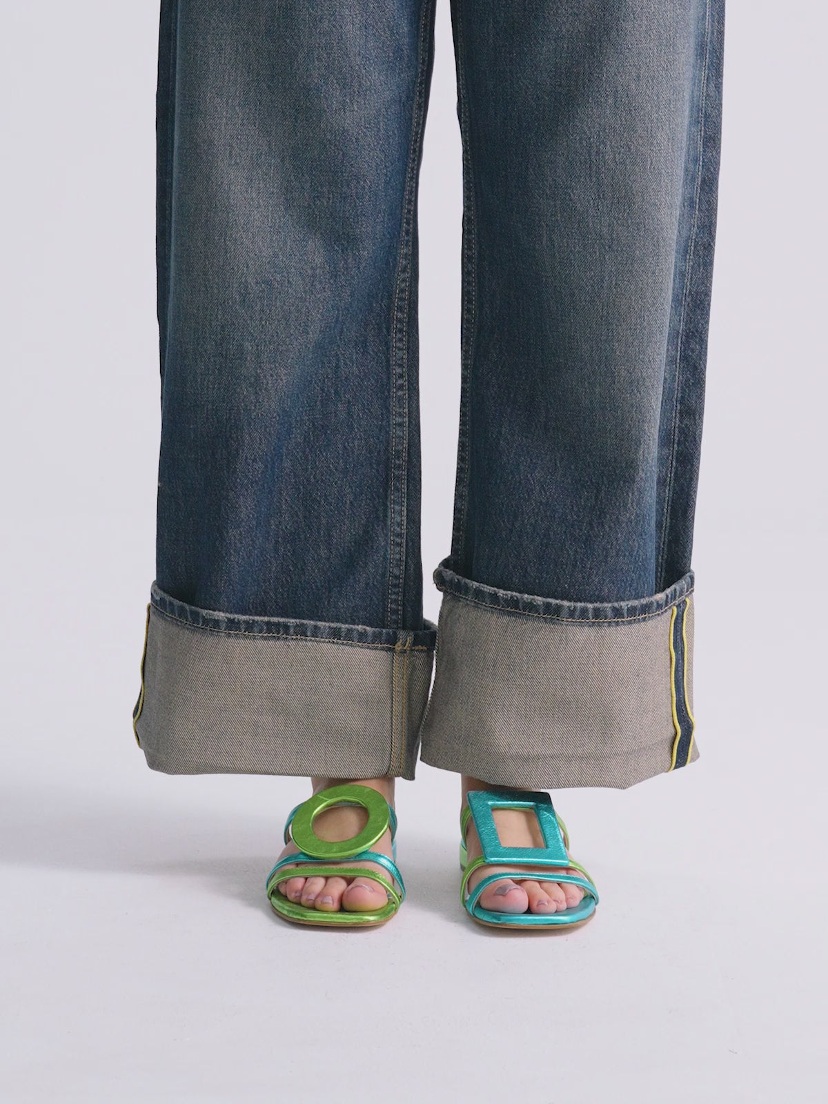 580 FEDRA LEATHER AQUA GREEN
