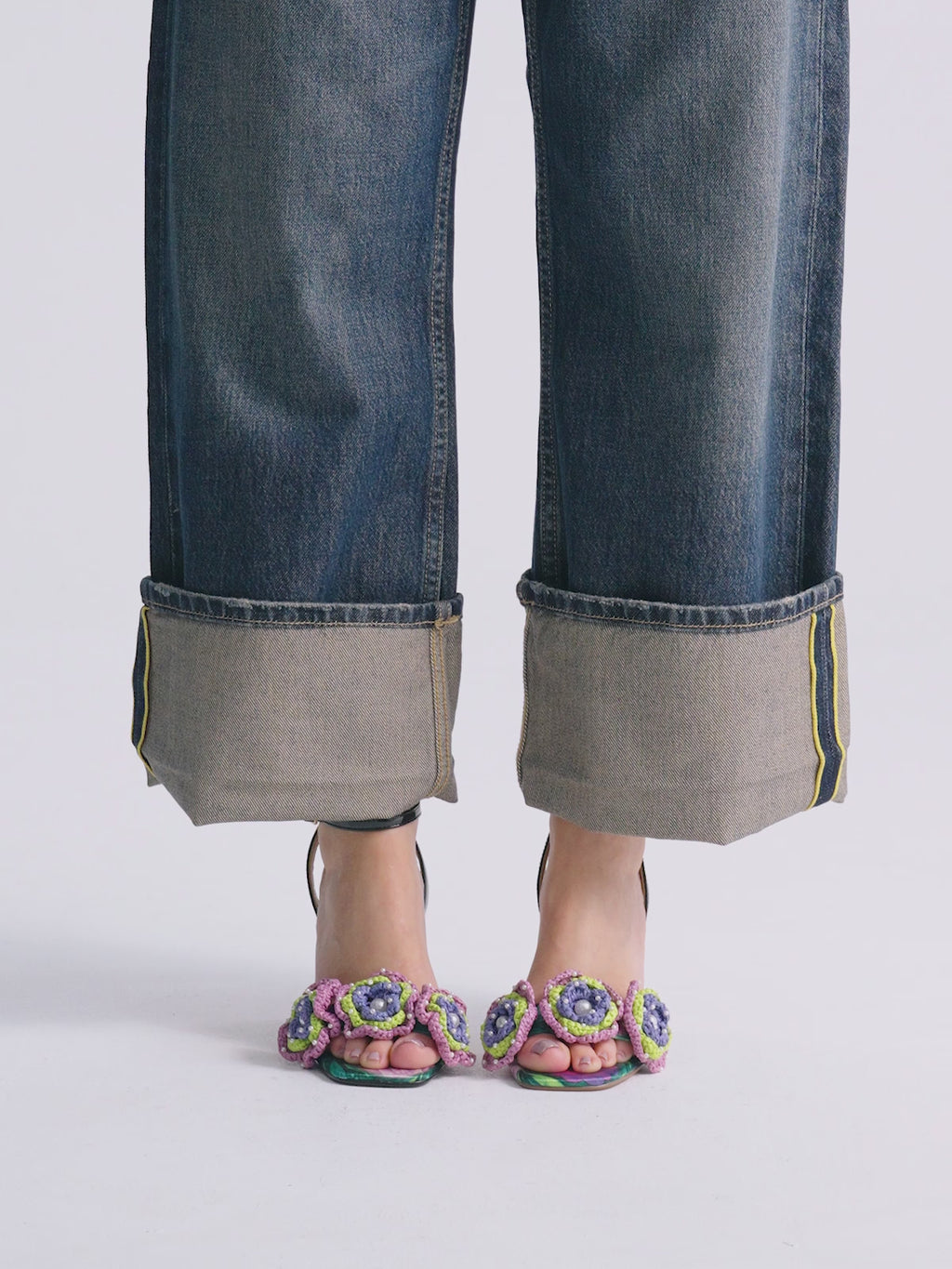 ANITA-116 FLOWER GREEN BLK