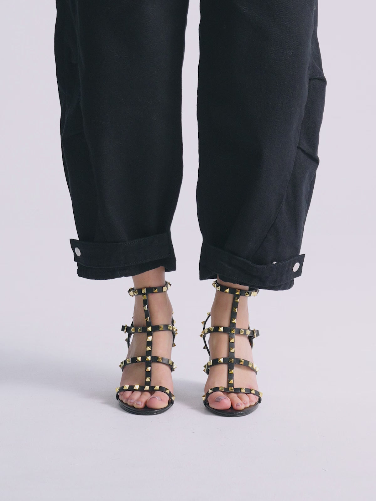 ADELE-514 PU BLACK-GOLD