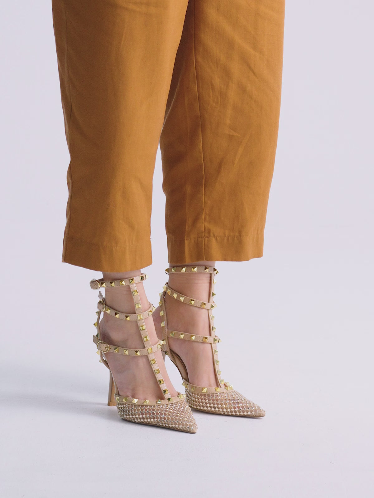 ANGELIA-716 STRASS BEIGE GOLD
